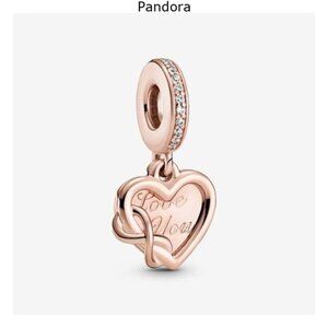 Pandora Love You Infinity Heart Dangle Charm